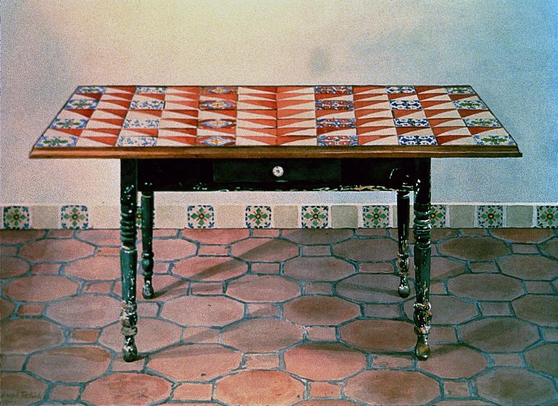 Tiled Table  1981 18x24.jpg